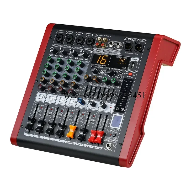 WMWMNU 4-channel Professional Audio Mixer 16DSP Effects Dj Controller/audio Console Mixer Mixer Sound System for Karaoke Live