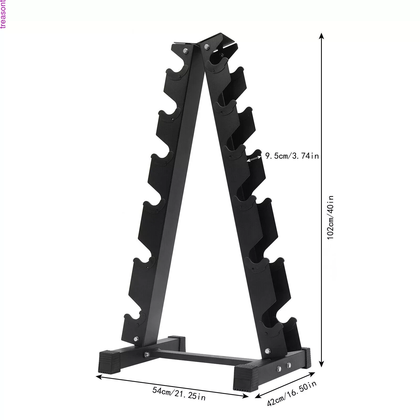 

6-Pair Dumbbell Rack - Space-Saving, Durable, and Ideal for Home Gyms