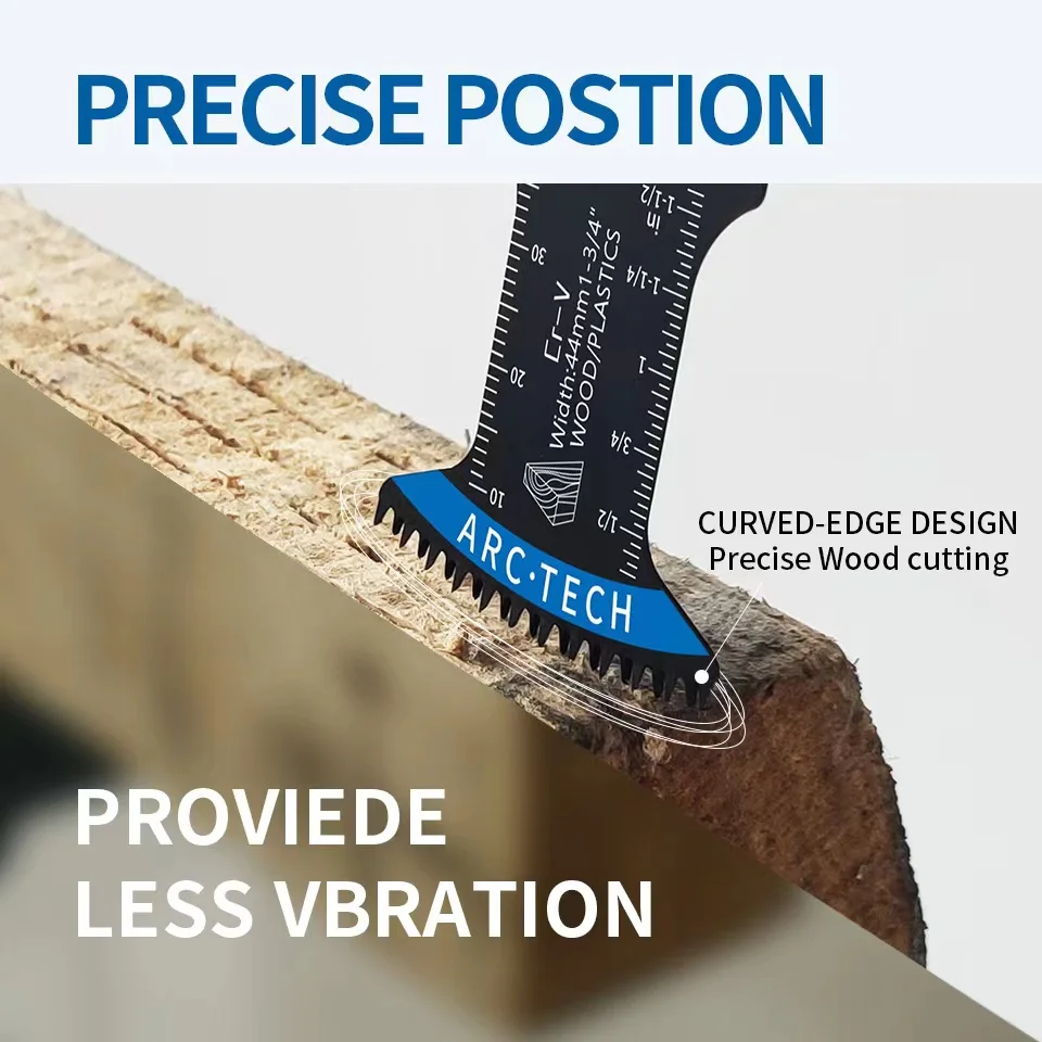 10PCS Japanese Tooth Arc Edge Oscillating Saw Blades Curved Edge Multitool Blades Set Efficient Cut For wood,plastic