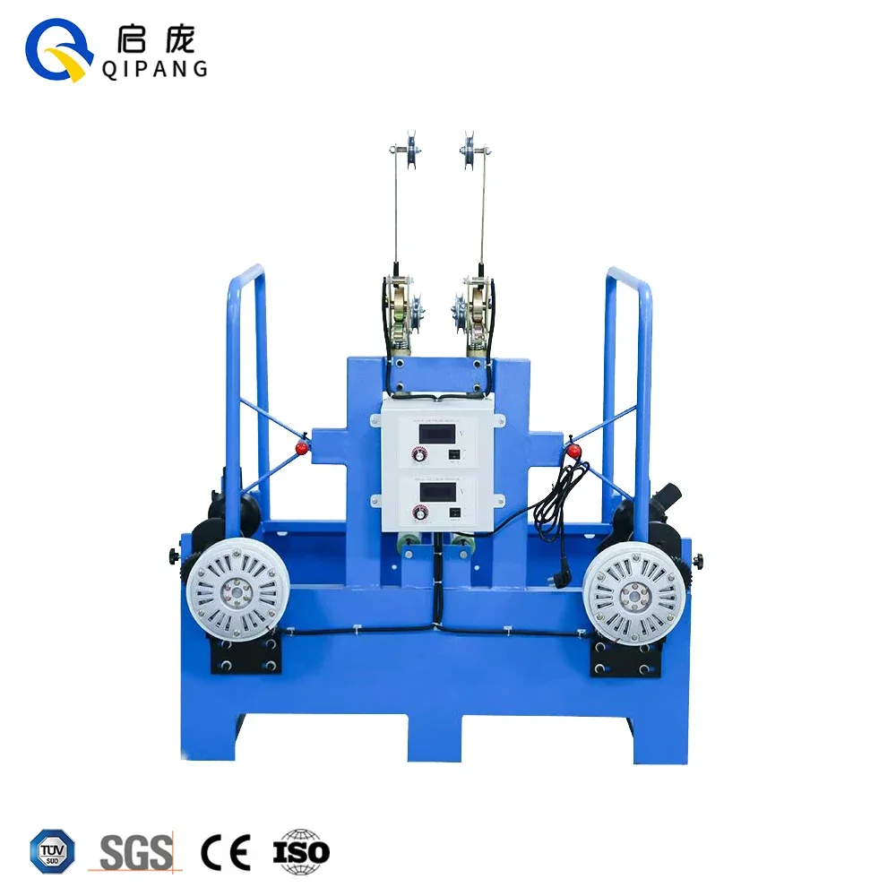 QIPANG 800mm  Wire and Cable Unwinder Machine Magnetic Powder Tension Pay-off Stand Japanese Style Double Head Pay off Rack