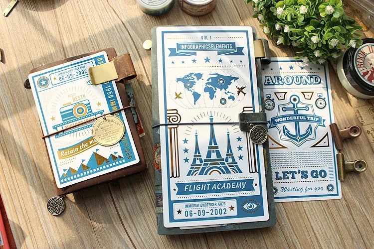 Jamie Notes Handmade Foil Writing Mat for Midor Traveler's Notebook Pvc Writing Plate Grid Ruler Planners Accessories Stationery