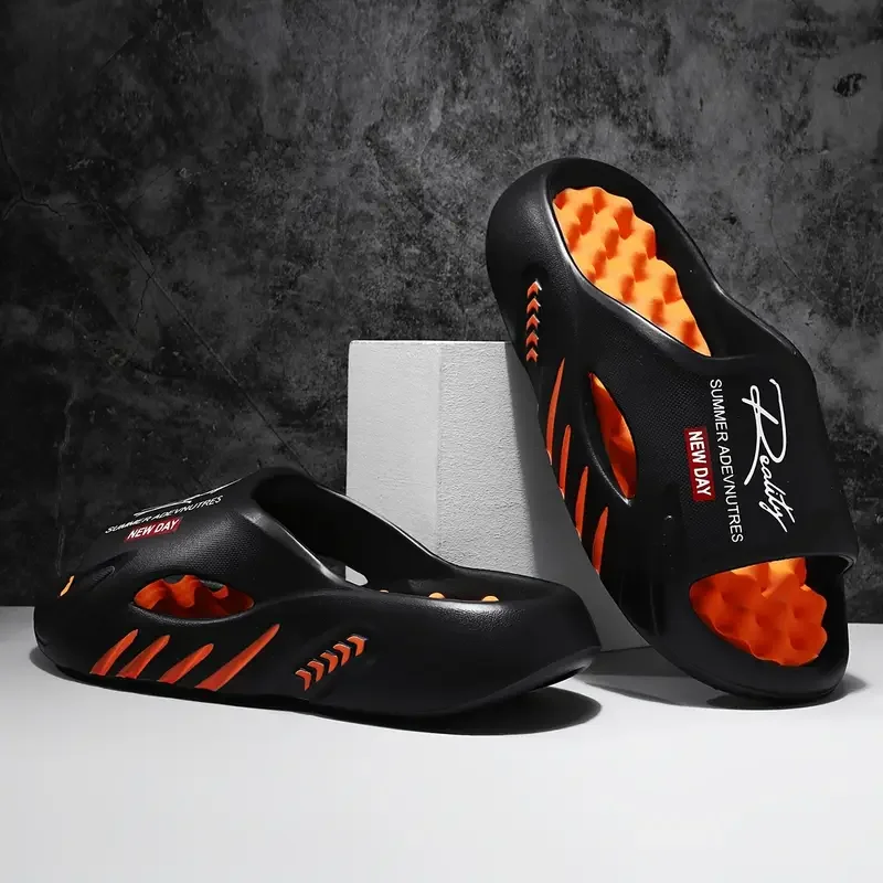 Nuevas zapatillas de masaje EVA para hombre, zapatillas para interiores y exteriores, sandalias, zapatos de playa informales, zapatos cómodos con suela de talla grande 48-49