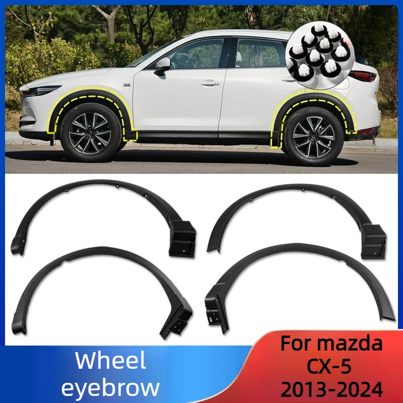 

For Mazda CX-5 2013-2024 Front Rear Wheel Arch Molding Fender Anti-scratch Trim Exterior Parts Car Accessories Anti-scratch
