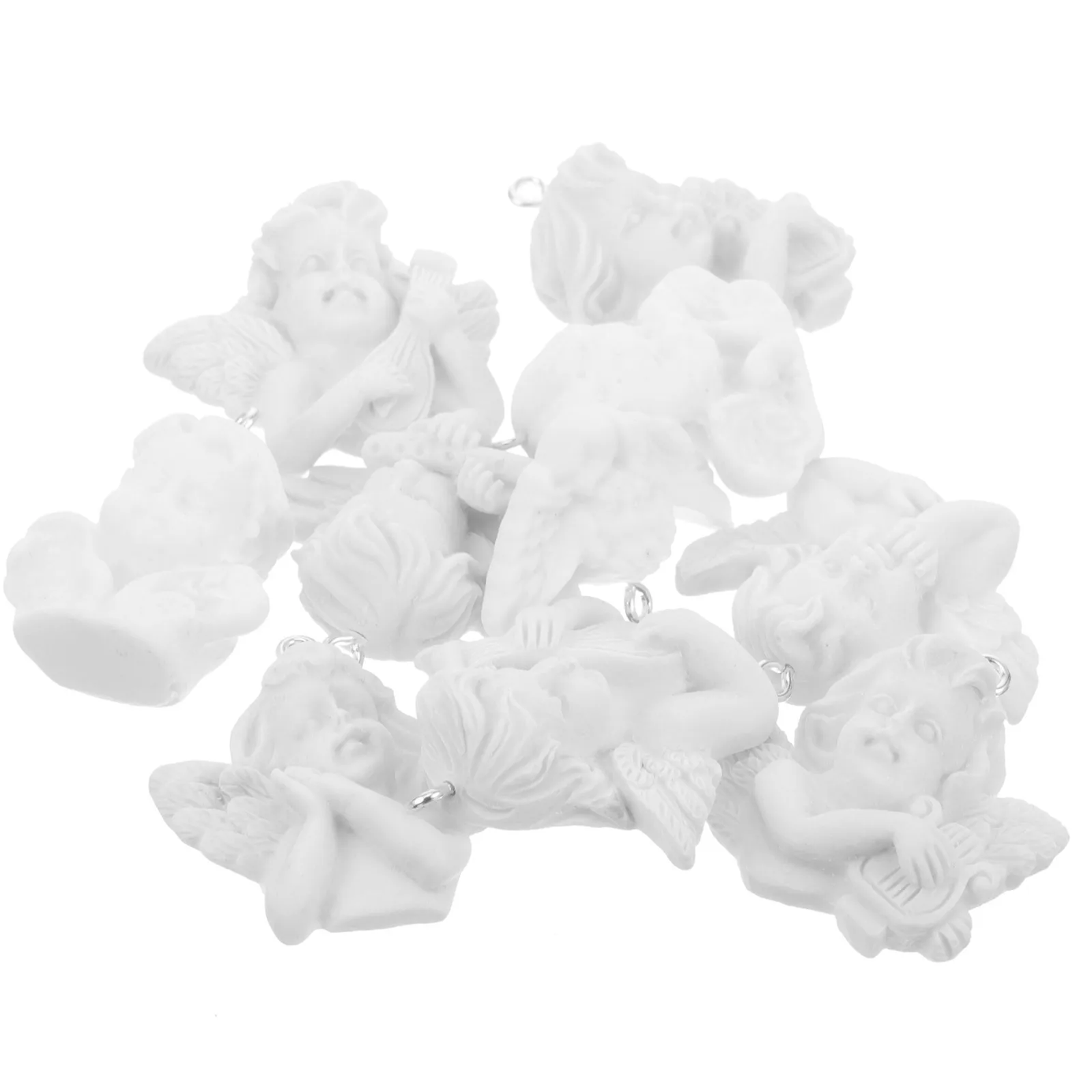 จี้รูปนางฟ้า งานละเอียดประณีต 10 ชิ้น สำหรับทำเครื่องประดับ DIY จี้ห้อยต่างหู สไตล์สุ่ม