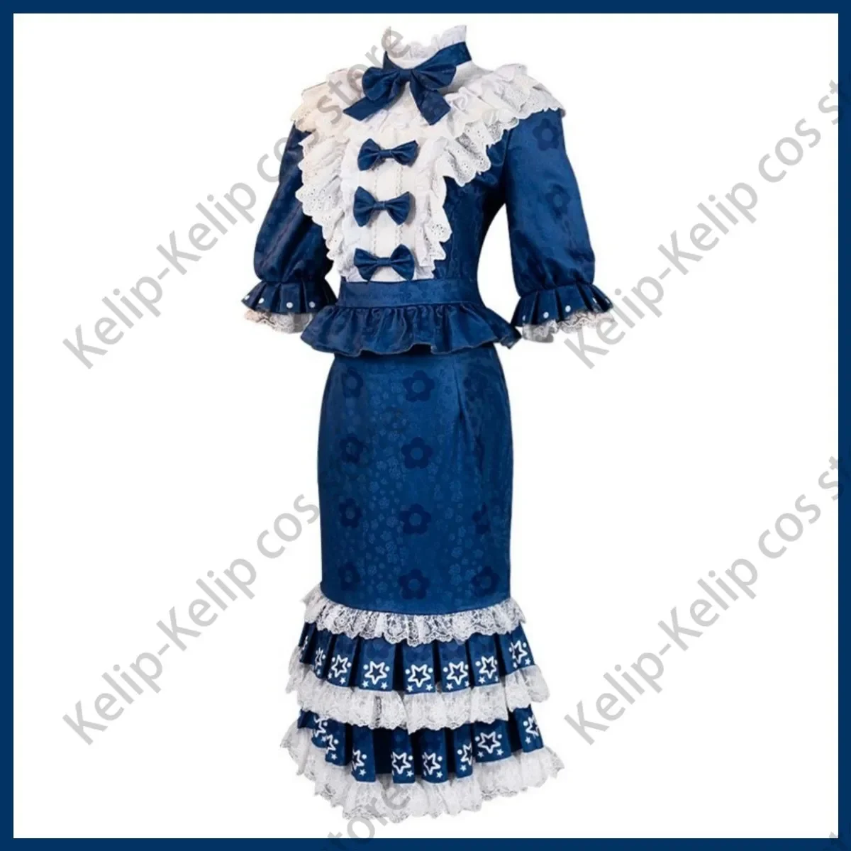 Anime Game Identity Ⅴ Galatea Clara Sculptor Cosplay Costume Wig Blue Skirt Evening Dress Woman Sexy Carnival Christmas Suit