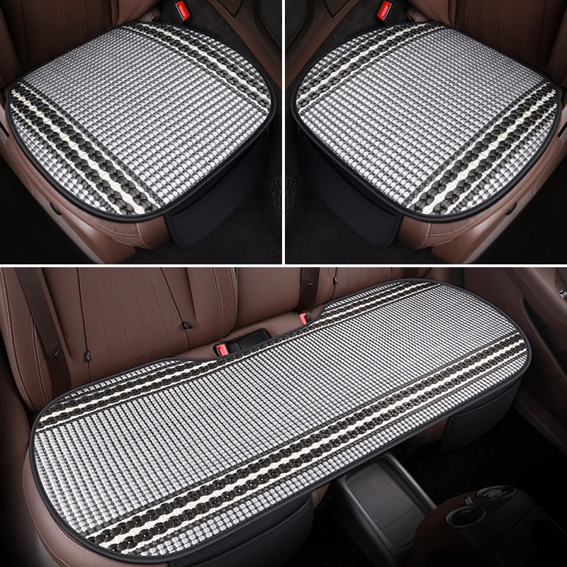 

3 Pcs Ice Silk Car Seat Cover Interior Auto Seats Cover Cushion Protector Mat Universal Seat Kits Carpet Auto Accessories