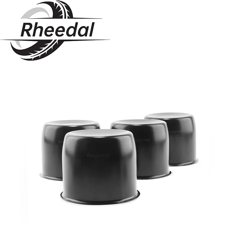 

Rheedal 2/4PCS 108mm/4.25" Hub 88mm/3.46" H Stainless PUSH-THRU HUB CENTER CAP For Travel Trailer Camper RV Push Thru Steel