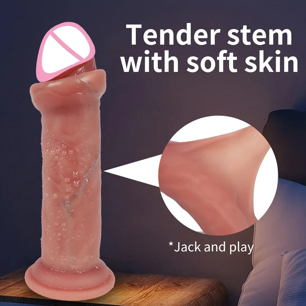 قضبان اصطناعية واقعية الجلد انزلاق القلفة دسار كبير القضيب اختراق المكونات الشرج المهبل محفز الكبار ديك الجنس لعب للنساء الرجال #2