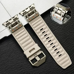 Sports Silicone Band for Apple Watch Strap Ultra 3 2 49mm 45 44 42mm Soft Correas Bracelet for apple IWatch 11 10 9 8 7 654 SE3
