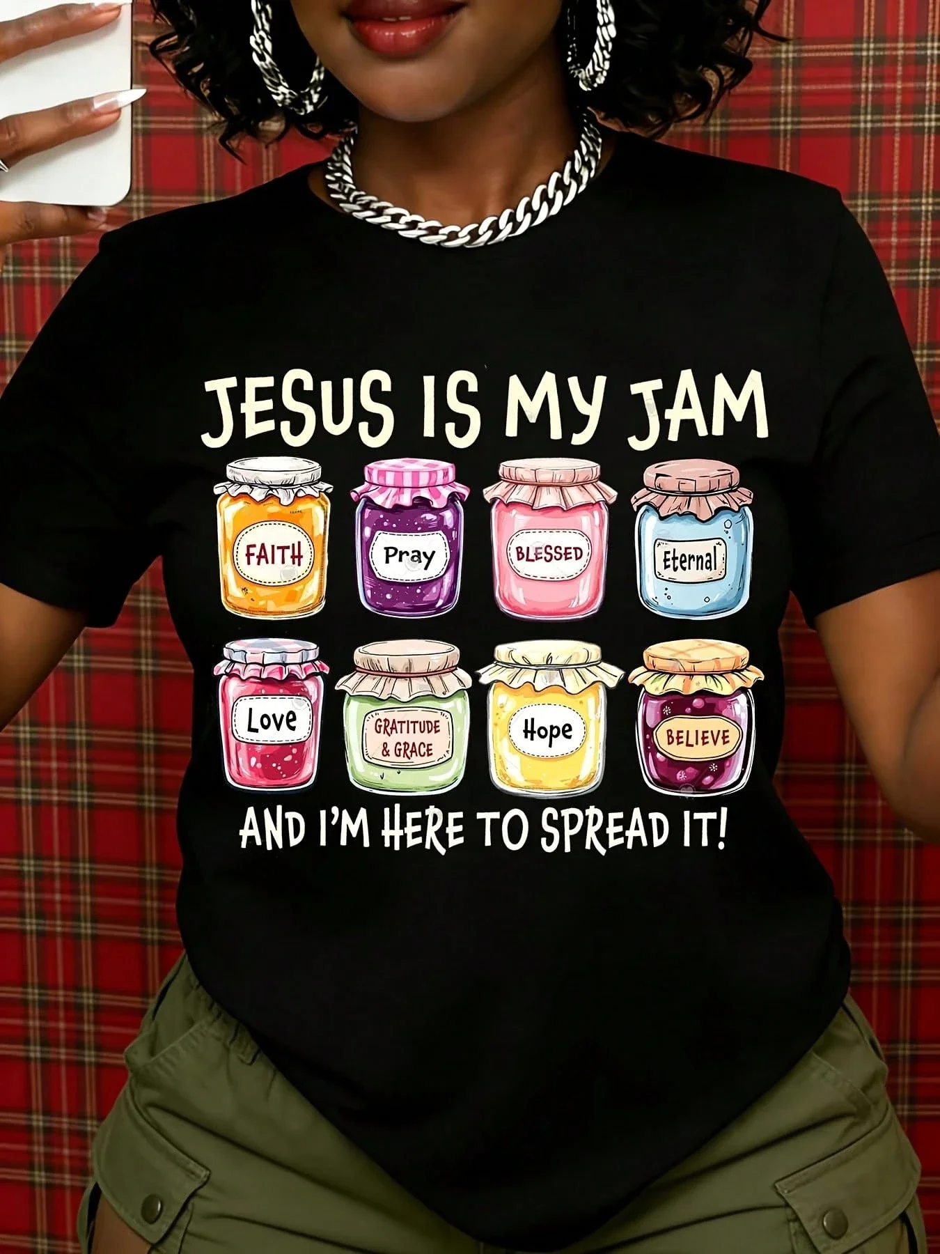 Jesus Is My Jam I'm Here To Spread It Faith Prayer Eternal Love Grace Hope Believe Christian T-Shirt For Women Religious Gift