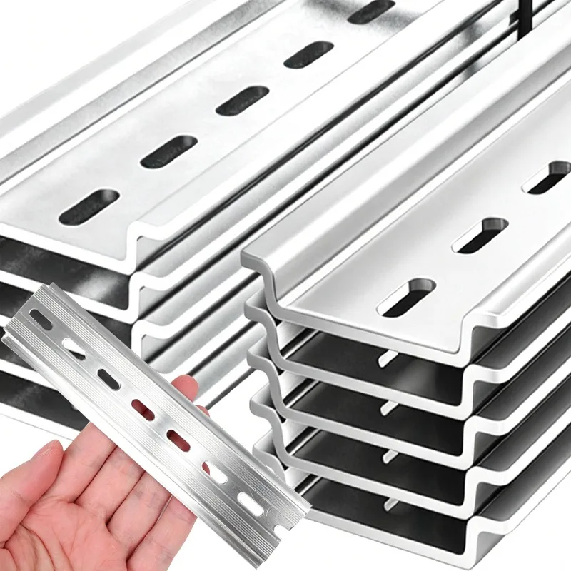 

5/1Pcs C45 Terminal Block Aluminum Rail Electrical Component Fixing Elongated Adjustment Hole Connection Aluminum Rail Tools