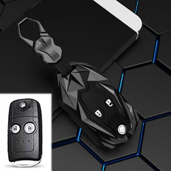 2 3Buttons Shell Zinc Alloy Car Flip Key Case Cover For Acura TL TSX ZDX RSX CRZ For Honda Civic Fit Accord CRV HRV Jazz Odyssey