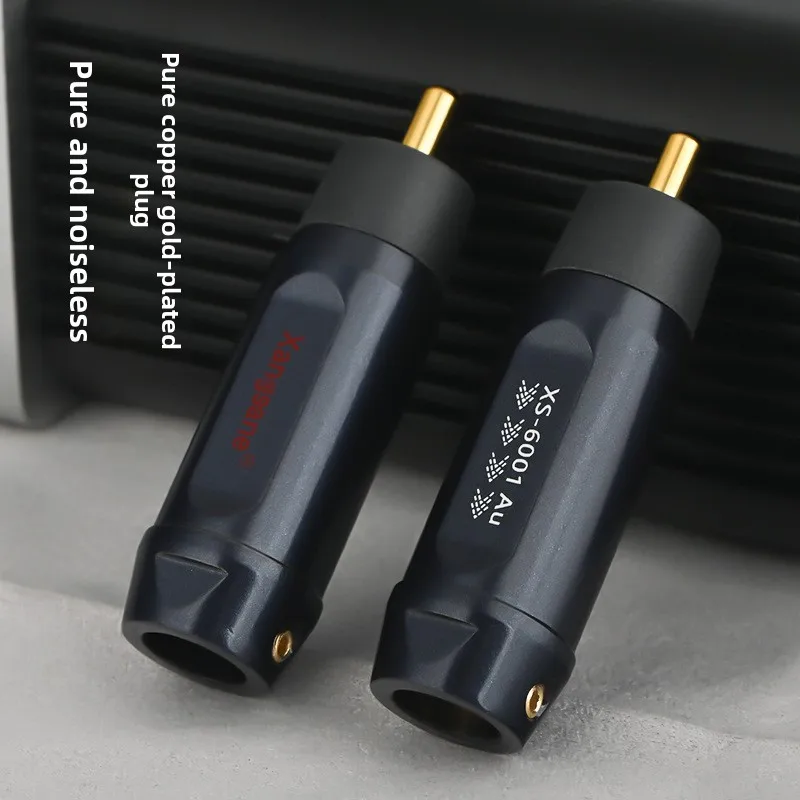 Xangsane/Elephant God, Pure Copper RCA Lotus Head Plug Audio Solder Head Audio Power Amplifier Audio Cable Terminal