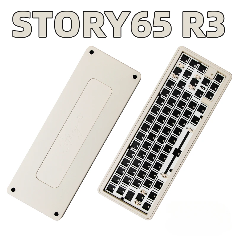 ECHOME Story65R3 Aluminum Mechanical Keyboard Kit Wireless Tri-mode Gasket Hot-Swap RGB CNC Custom 65% Gaming Keyboard for PC