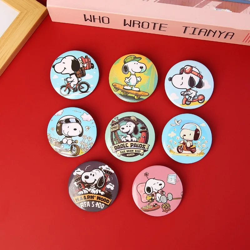 

Snoopy Instagram Style Broochs Anime Action Figure Kawaii Cartoon Backpack Clothings Decoration Pin Cute Children Birthday Gifts