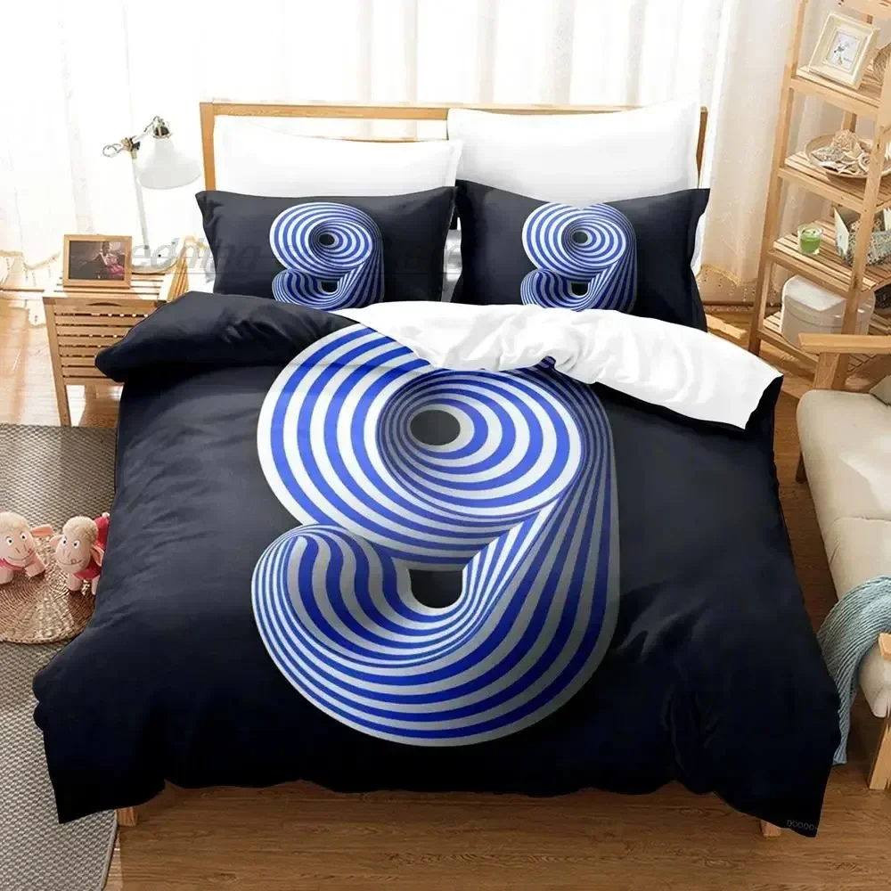 Lucky Number Bedding Set Single Twin Full Queen King Size Bed Set Aldult Kid Bedroom Duvetcover Sets 3D 2022 bed sheet set