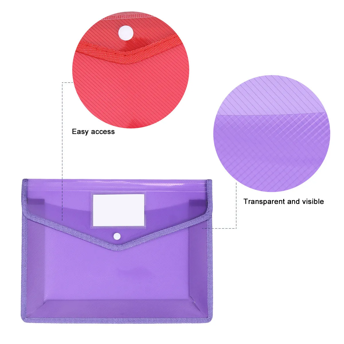 

Набор из 3 прозрачных папок для документов формата А4 из ПВХ, водонепроницаемый органайзер для документов с кнопкой-защелкой, офисный чехол для хранения файлов