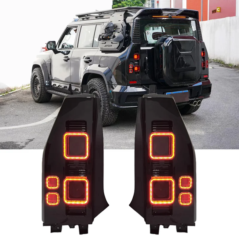 Rear Brake Lights Led Tail Lamp For Chery Jetour Traveler /Jetour T2 Taillight Turn Signal Reverse Warming Light Plug and Play