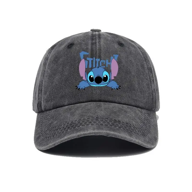 Disney Lilo & Stitch Cartoon Hats 2023 New Baseball Cap Couple Casual Duckbill Cap Outdoor Fashion Adjustable Sun Visor