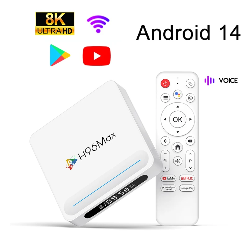 

ТВ-приставка H96MAX H618 plus, Android 14, HD 8K, Bluetooth