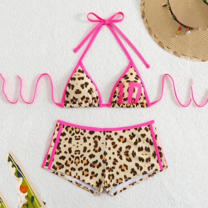 

Купальники с леопардовым принтом, комплект танкини, женские купальники с эффектом пуш-ап для пляжа, одежда для купания, двухсекционные купальные костюмы, женский купальный костюм для бассейна