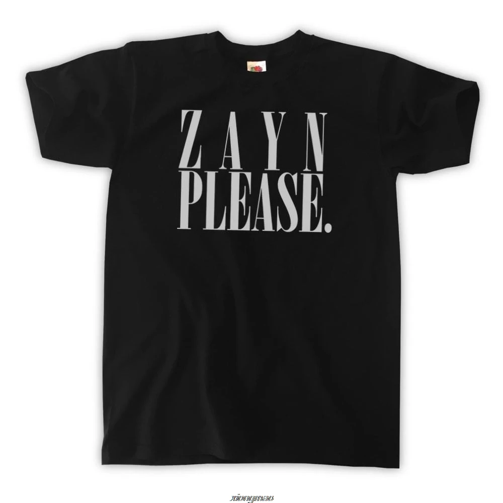 ZAYN PLEASE T-SHIRT - ALL COLOURS  MALIK ONE DIRECTION 1D Loose Black Men T shirts Homme Tees