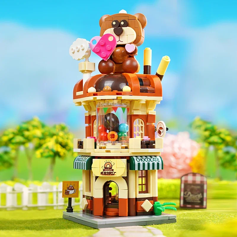 

Keeppley Building Blocks Colorful Street Scene Season 6 Assembly Toy Record Store Sports Hall City Building Model Ornament Gift