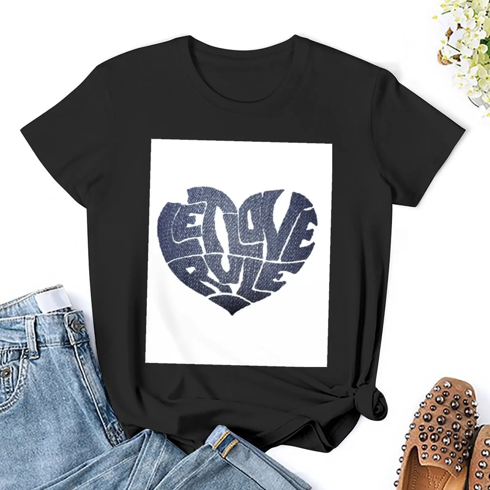 Let love rule T-Shirt cute clothes plus size tops kawaii clothes t-shirts for Women graphic tees