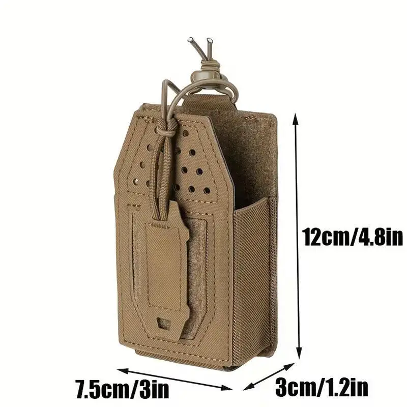 Tactical Radio Pouch Hunting Walkie Talkie Holder Open-Top Interphone Hanging Bag Molle Nylon Magazine Pouch view 6
