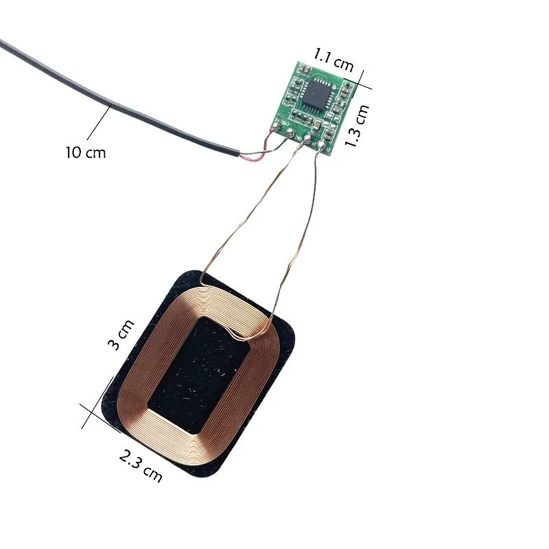 3W Mini Qi Wireless Charger Module Receiver PCBA Circuit Coil Board Universal Battery Charging for Samsung Huawei Xiaomi