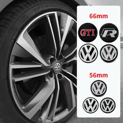 Car Original Wheel Center Hub Caps Covers Badge Decoration For Volkswagen VW R GTI Golf 4 Motion Polo Beetle Passat Tiguan T-ROC