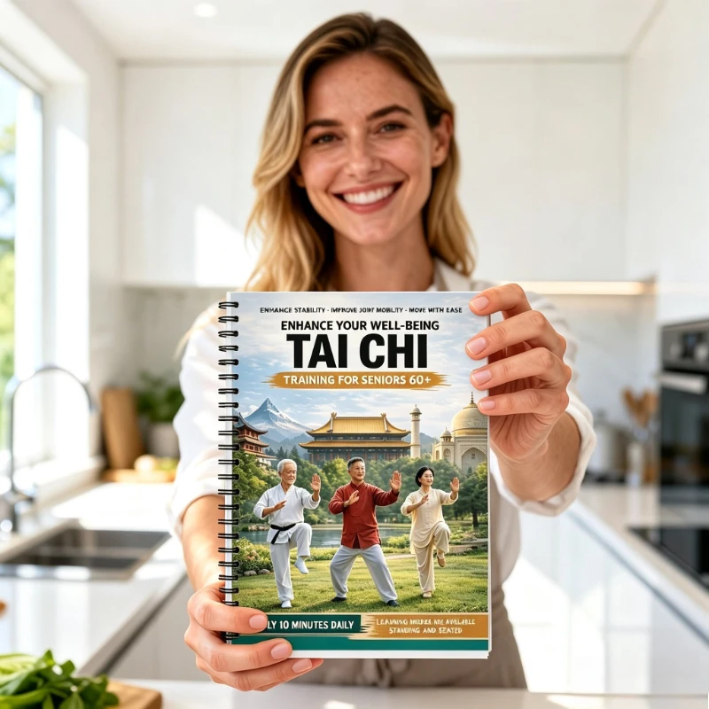 Portable coil elderly Tai Chi notebook, ten minute short-term training to enhance limb flexibility and prevent falls