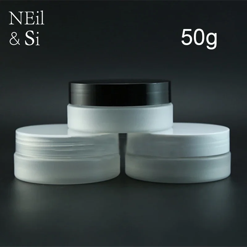 

50g Matte Plastic Refillable Jar 50ml Cosmetic Facial Cream Frost Bottle Body Lotion Coffee Beans Travel Packaging Containers