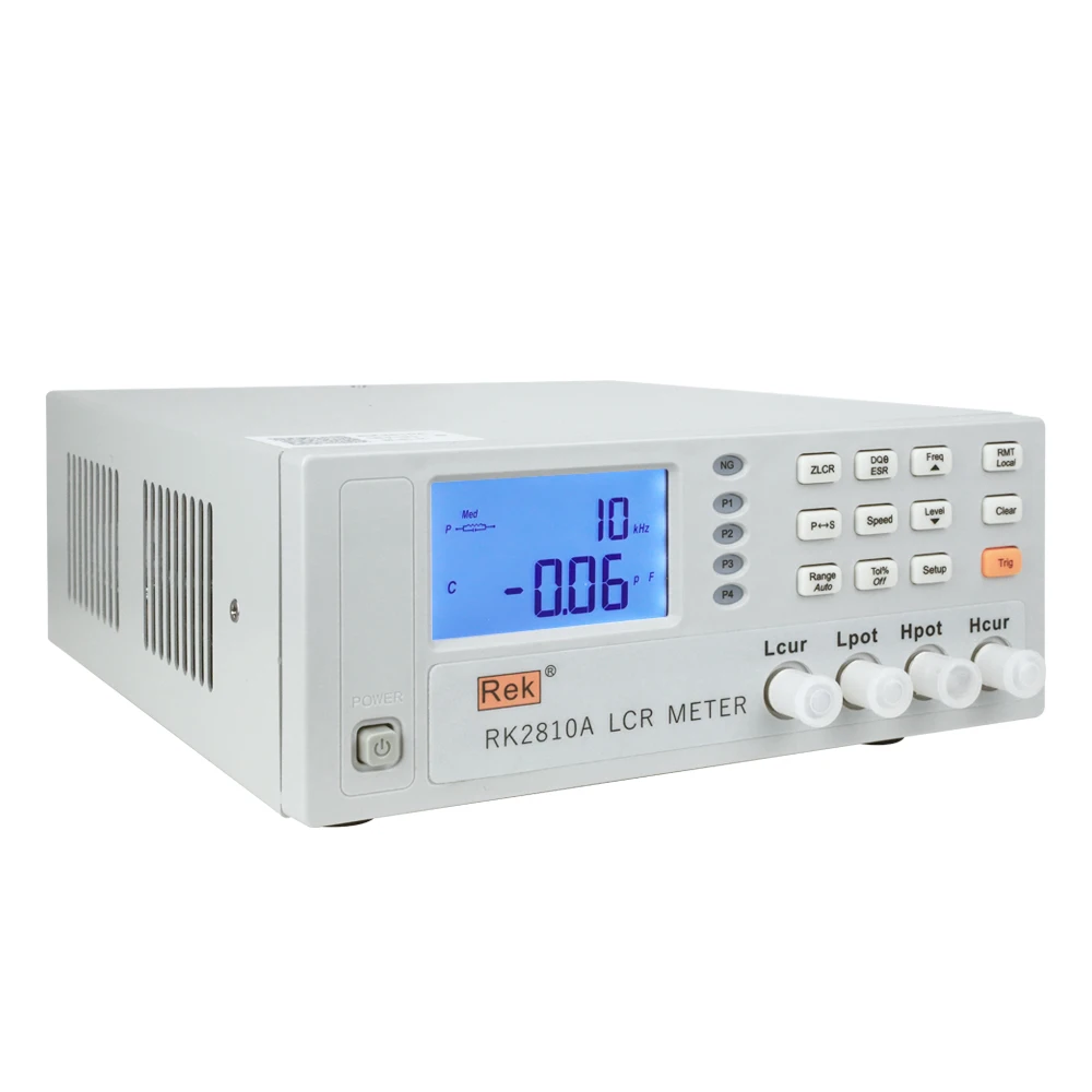 Rek RK2810A Digital Bridge Frequency 10kHz Accuracy 0.2% Large Character LCD Display LCR Measurement Universal Meter