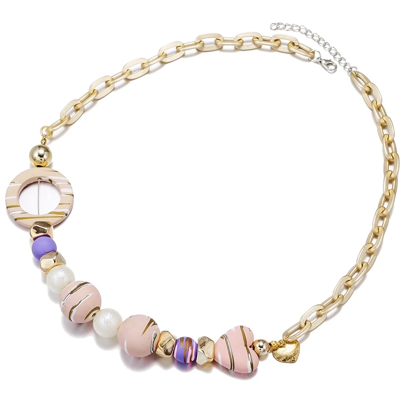 Match-Right Candy Color Statement Necklace & Pendant for Women Refined Stylish Mujer Gift Trendy Jewelry Acrylic Beads Necklace