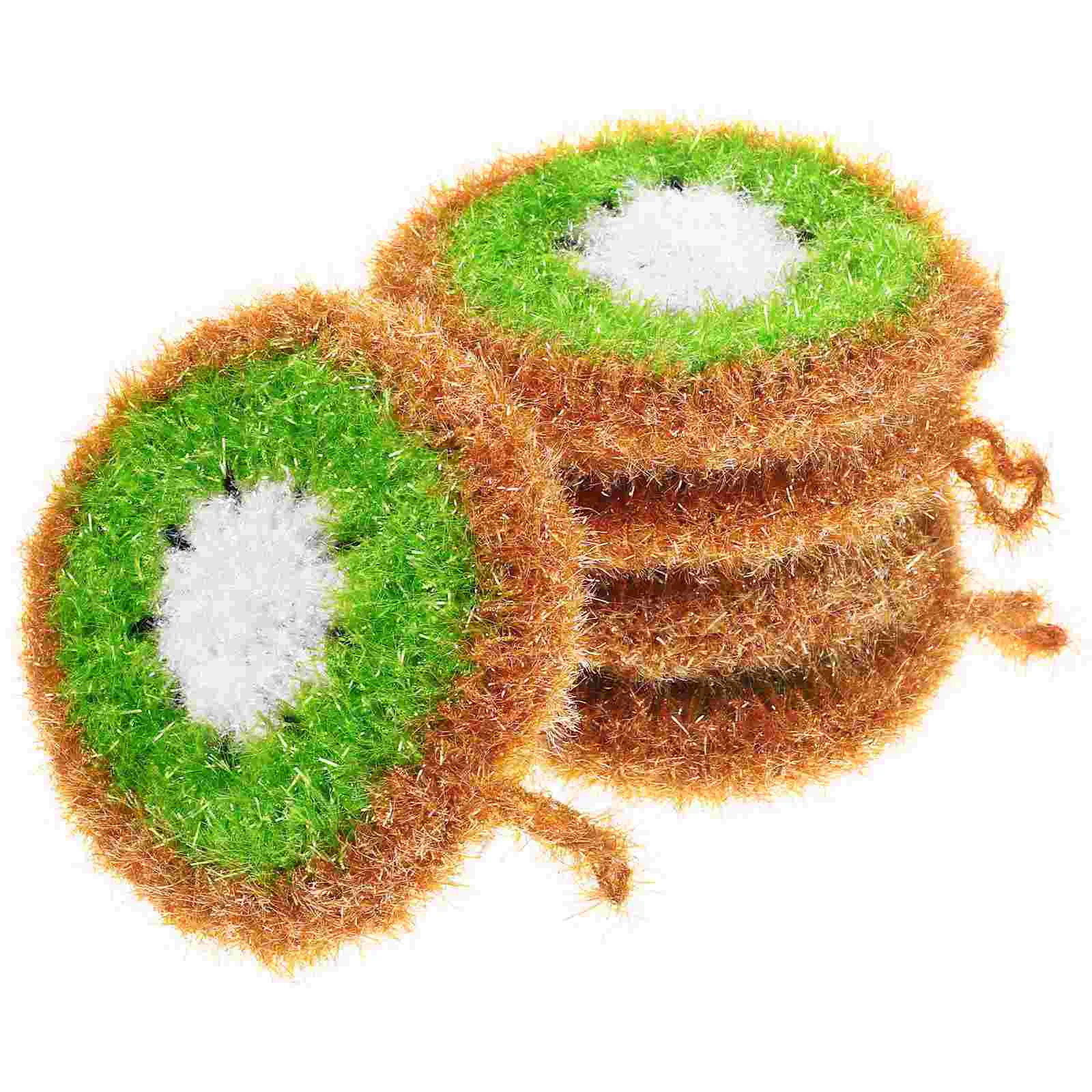 5 Pcs Acrylic Dish Towel Cleaning Wipes Microfiber Kitchen for Washing Cloths Sponges The Scrubber Fruit Necessity