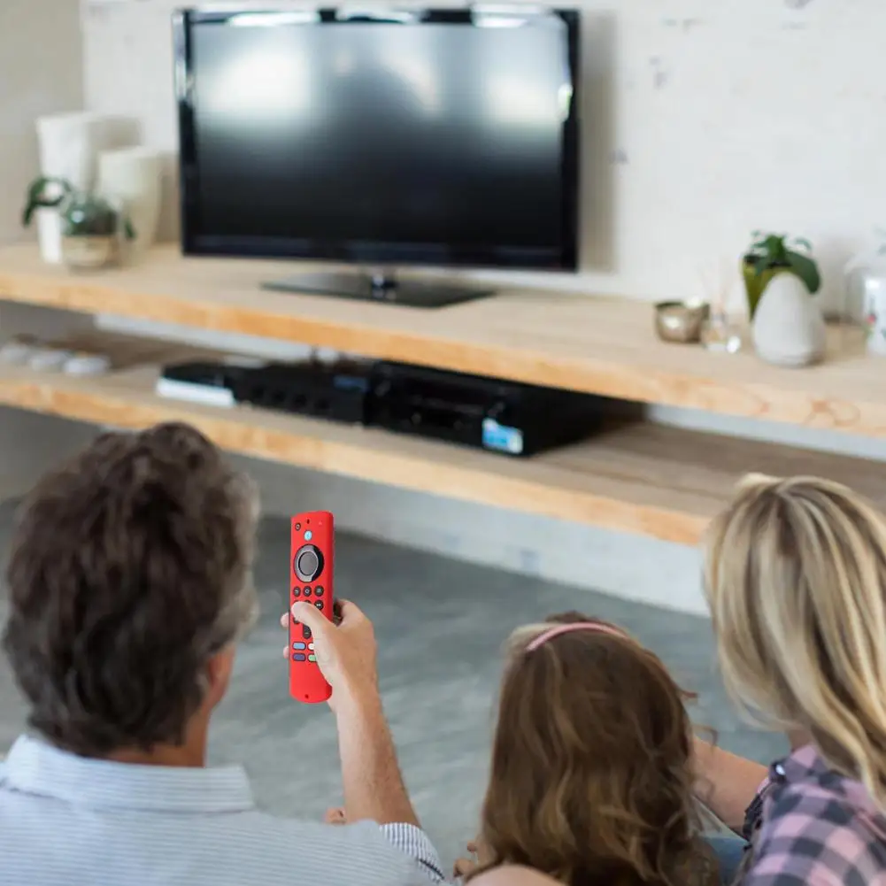 Casing pelindung jarak jauh silikon lengan pelindung kulit menyala dalam gelap kompatibel untuk semua baru Amazon Fire TV stik 4K 2023 Remote