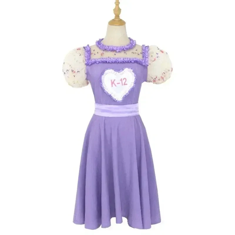 

A;3\v,7'd/Movie K-12 Cosplay Costume Full Sets Pink Purple Dress Uniform Suits for Women Outfit Halloween Carnival Parx;4'v\6,b/
