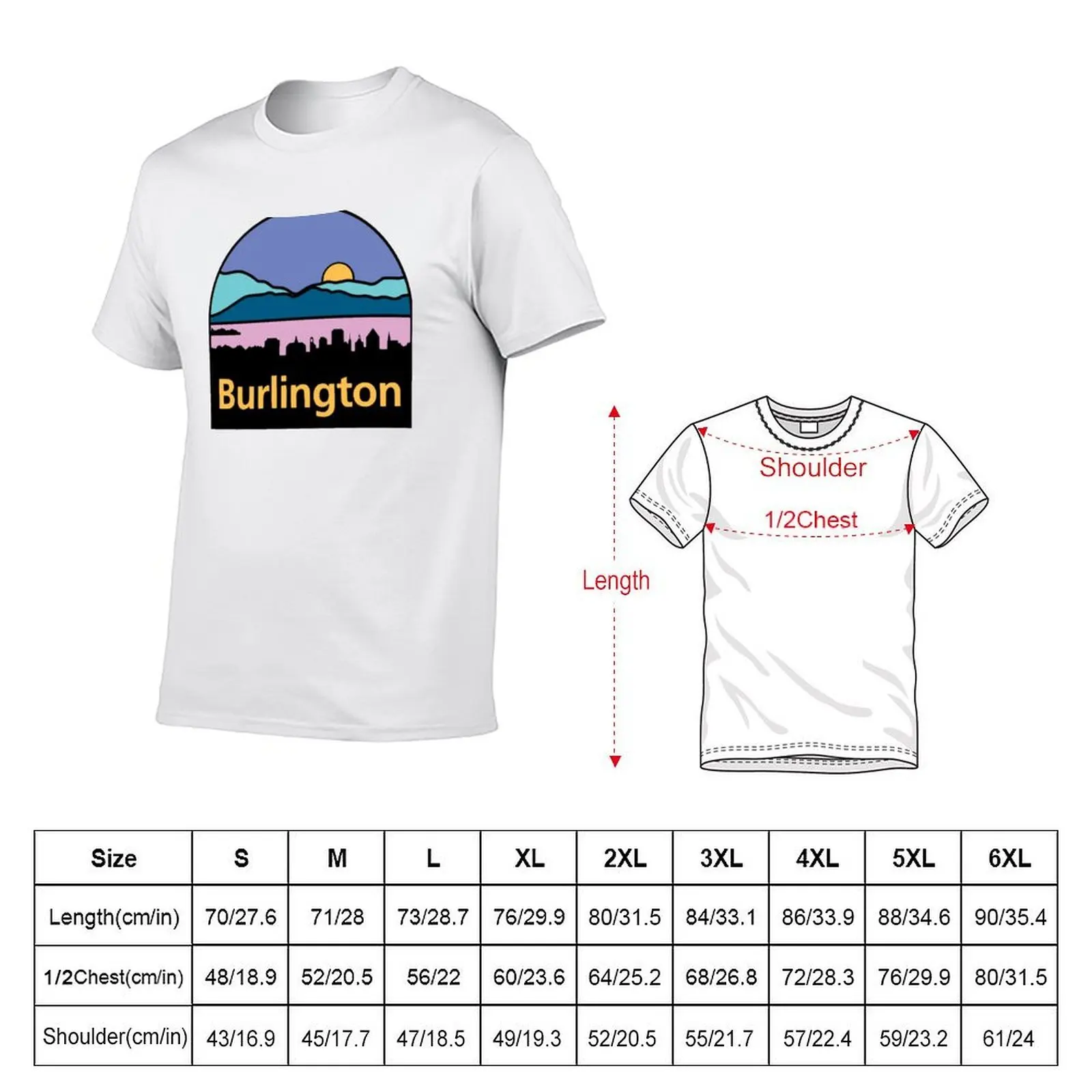 Logo of Burlington, Vermont T-Shirt funny costumes aesthetic clothes t shirt men