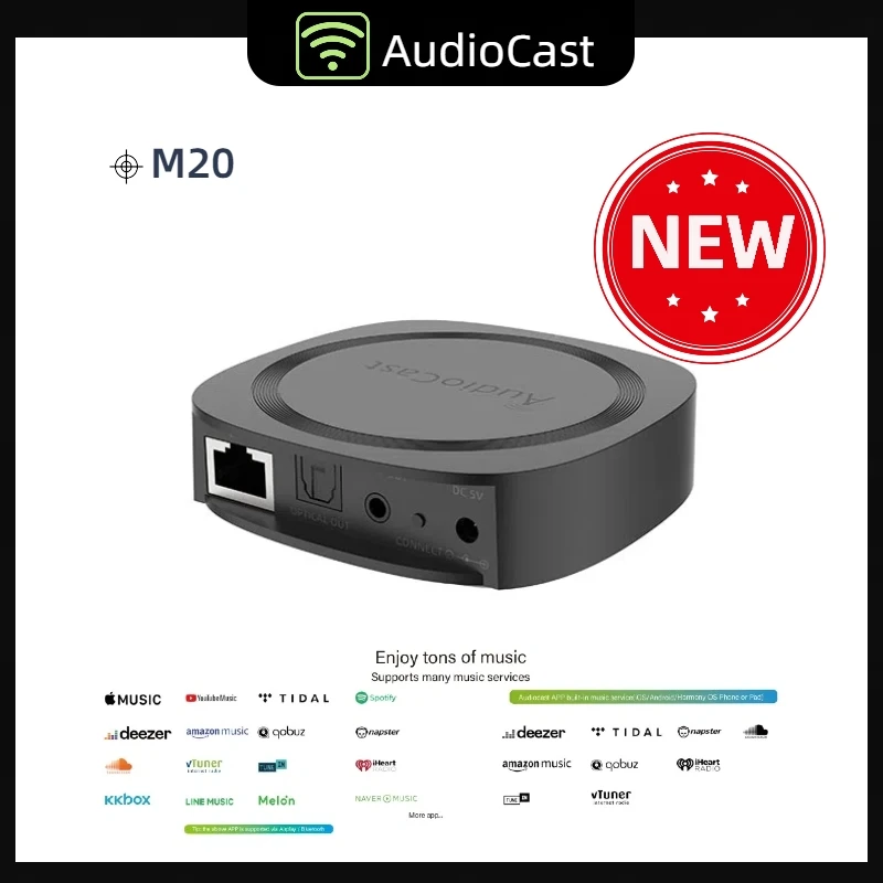 IEAST AudioCast Pro M20 Wireless WiFi audio receiver multi room airplay Bluetooth 5.0 music box hifi system Tadil tidal pando