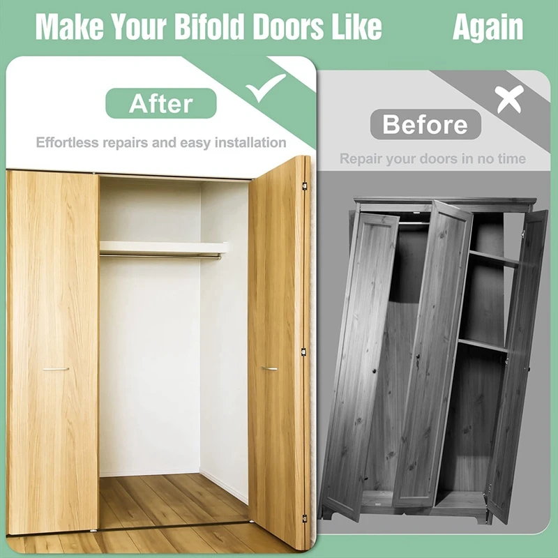 Комплект для ремонта фурнитуры двустворчатой двери — комплект оборудования для гусеницы от 2,22 до 2,54 дюйма, запасные части для складных карманных дверей, аксессуары