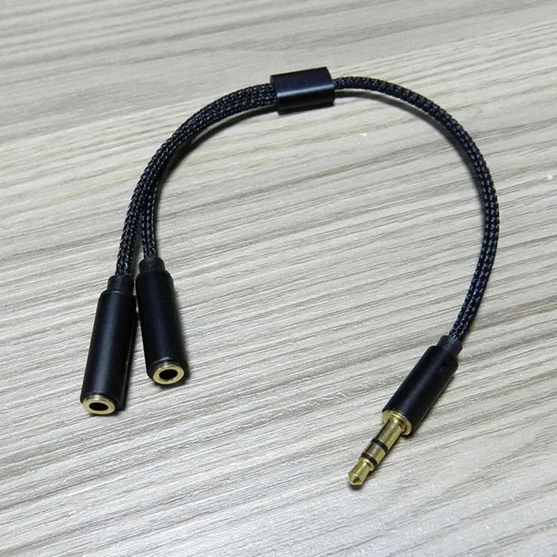 3,5 mm Kopfhörer-Splitter, Verlängerungskabel, Audio-Stereo-Y-Splitter (Hi-Fi-Sound), 3,5 mm, 1 Stecker auf 2 Buchsen