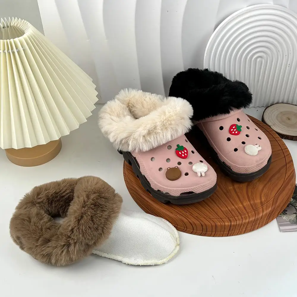 

Replacement Furry Inserts Thickened Fur Insoles Shoes Liners Useful Home Supplies Shoes Plush Cover Removable Plush Liner