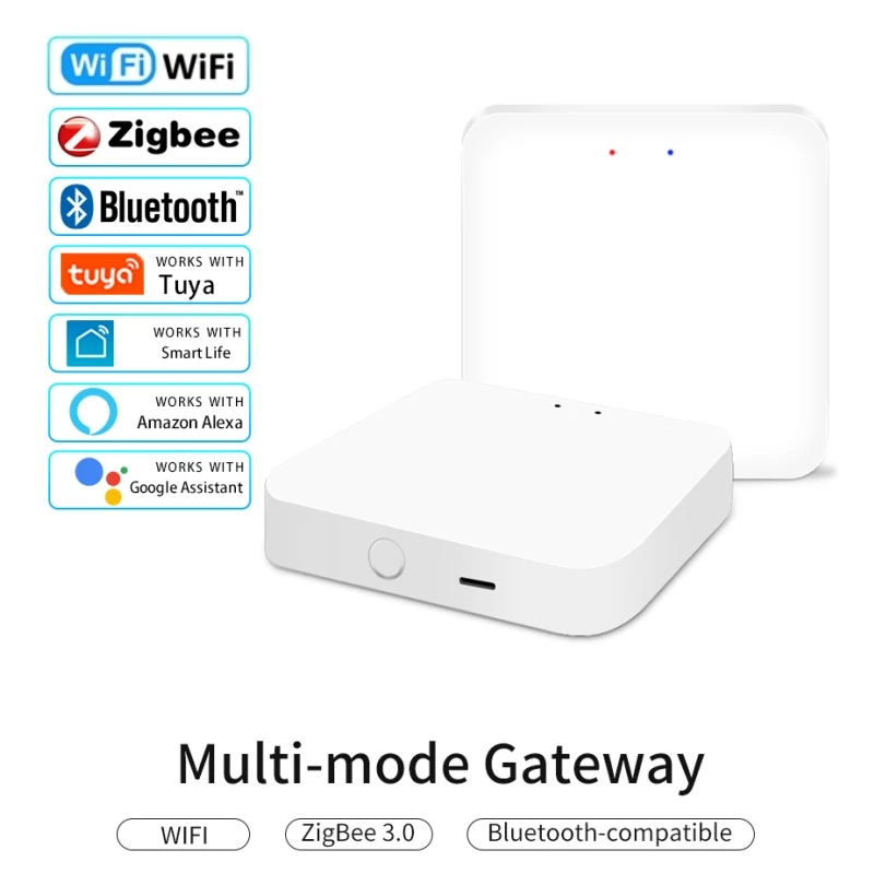 Tuya Multi Mode ZigBee Bluetooth WiFi Gateway Hub Wireless Smart Home Remote Controller Bridge Works With Alexa Google Home