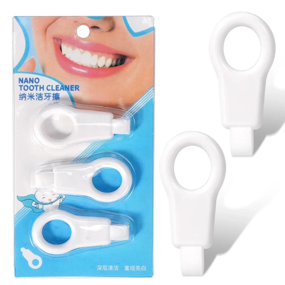 3pcs/set Tooth Whitening Cleaner Nano Sponge Head Wipe Tooth Cleaning Strips Oral Care Tartar Remover Teeth Cleaner Dental Tools