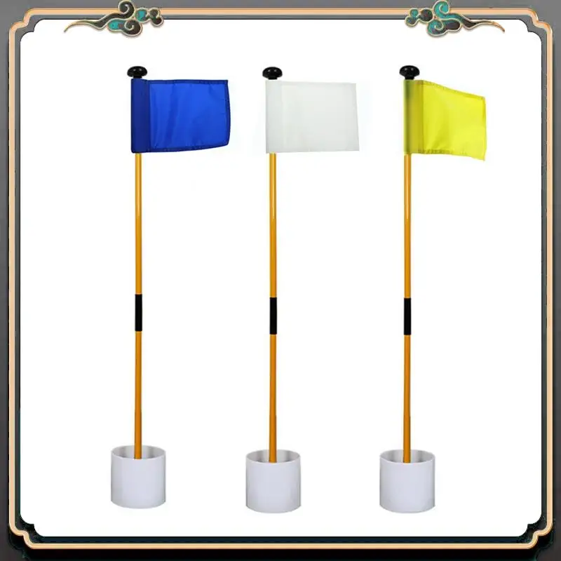 Premium Golf Green Flag, dwuczęściowy odłączany maszt flagowy, łatwy do przenoszenia zielony kubek z otworem na flagę docelową