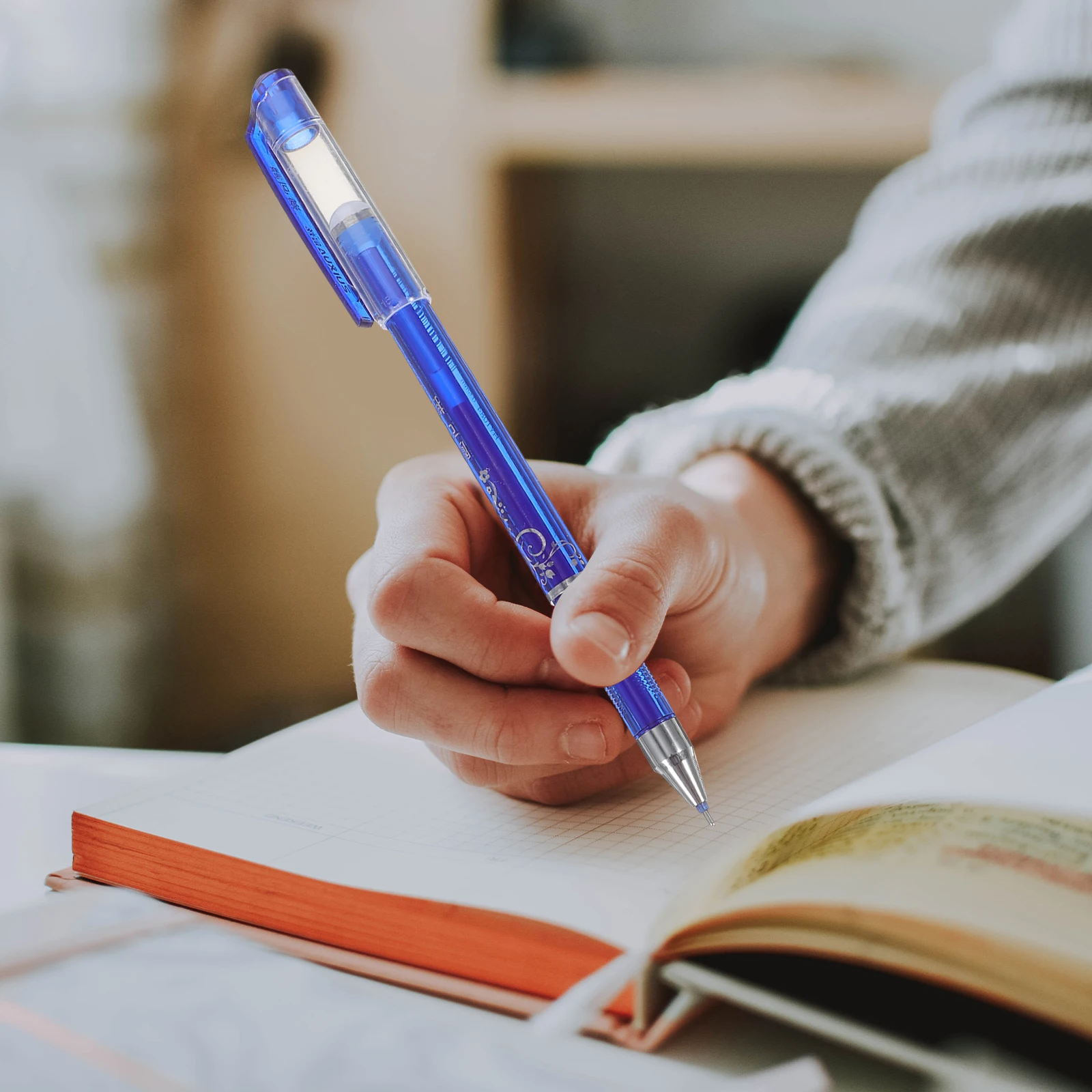 

12 Pcs Blue Erasable Pens 0 5mm Abs Writing School Office Kids Doodling Scrapbooking Ballpoint Pen Tools