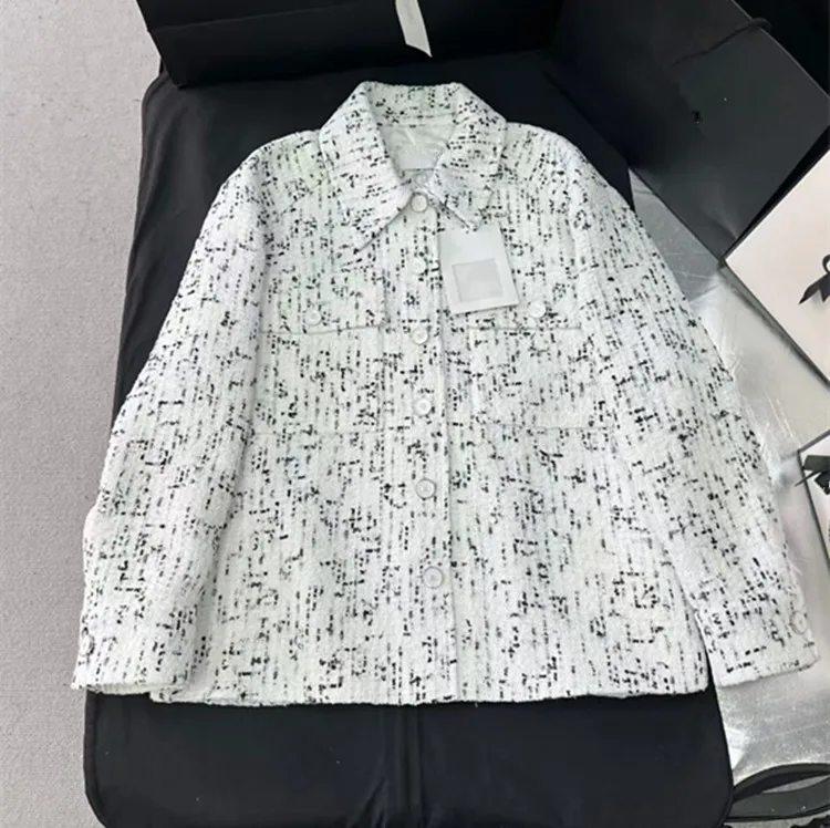 Customization European women's winter 2026 new fashion collection Long-sleeved button-down single-breasted tweed shirt skirt set