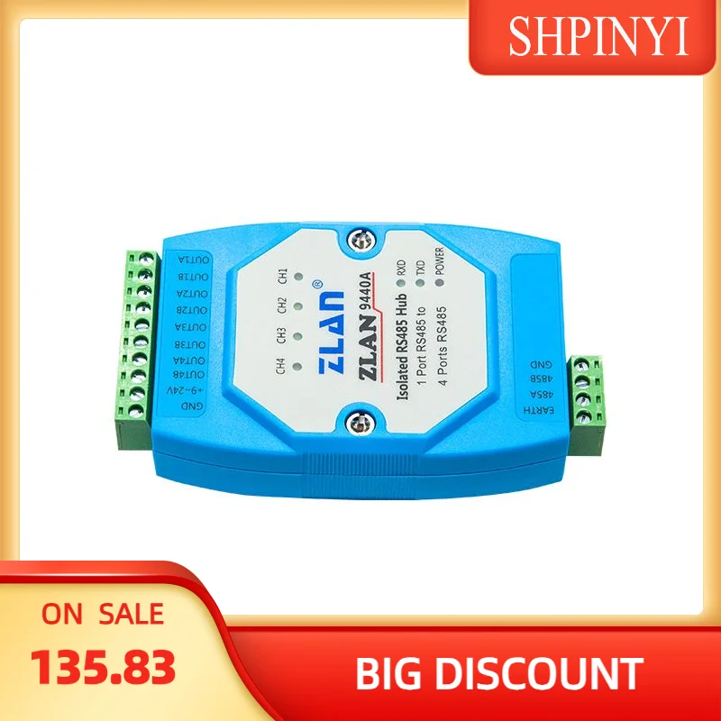 

485hub 4 повторитель-сплиттер 485 концентратор модуль изоляции сигнала 1 минута 4 порта промышленного класса 485 коммуникационный концентратор ZLAN9440A