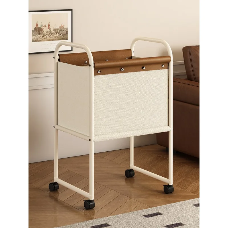 

Корзина для грязного белья в ретро-стиле, бытовая корзина для стирки, съемная тележка для хранения грязной одежды